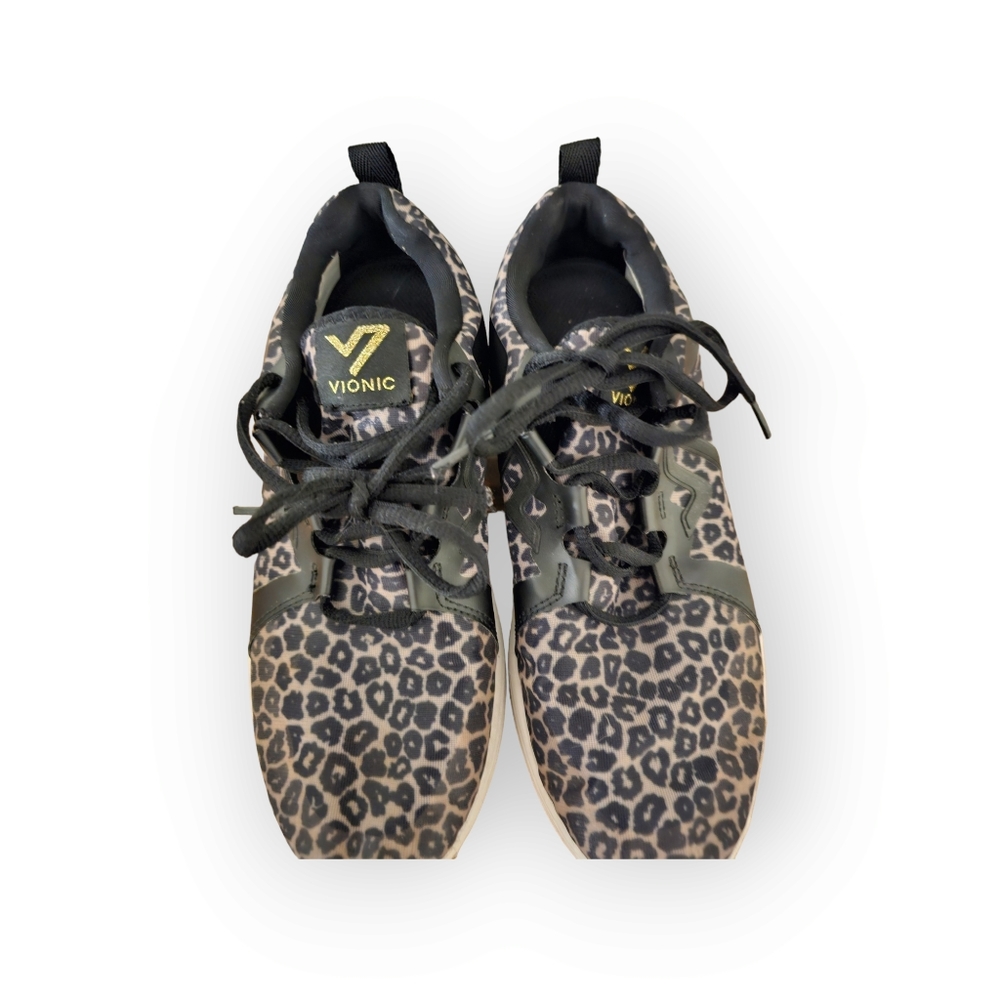 Vionic leopard‎ print black sneakers - Picture 5 of 8